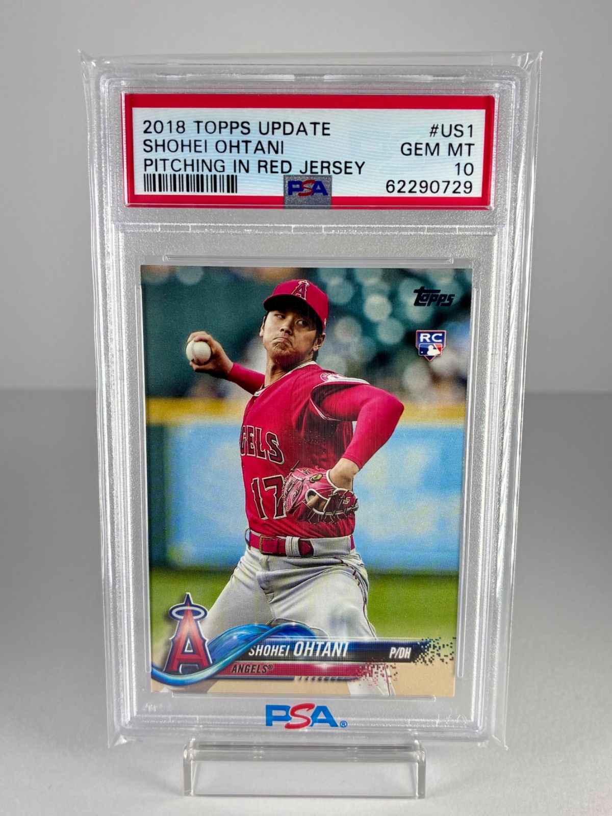PSA 10 大谷翔平 #US1 Topps update 2018 Shohei Ohtani ピッチング
