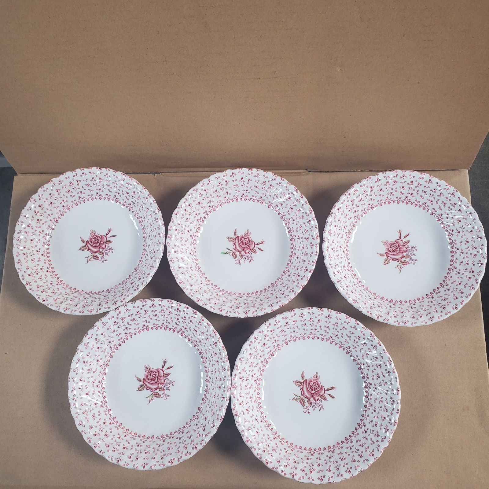 5枚セット ジョンソンブラザーズ JOHNSON BROTHERS ローズブーケ 皿