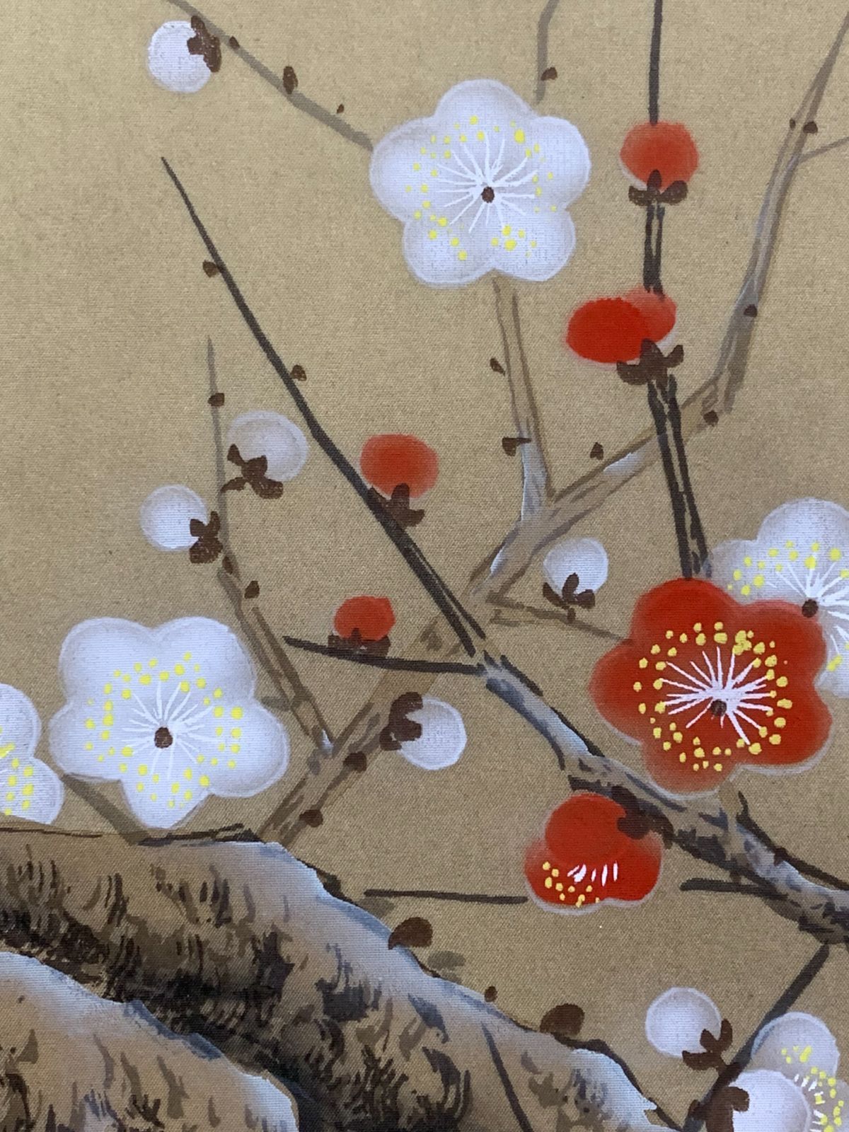 掛け軸】348 下条春草「梅に鶯」#茶掛 #掛軸 #古美術 #骨董 #お値下げ