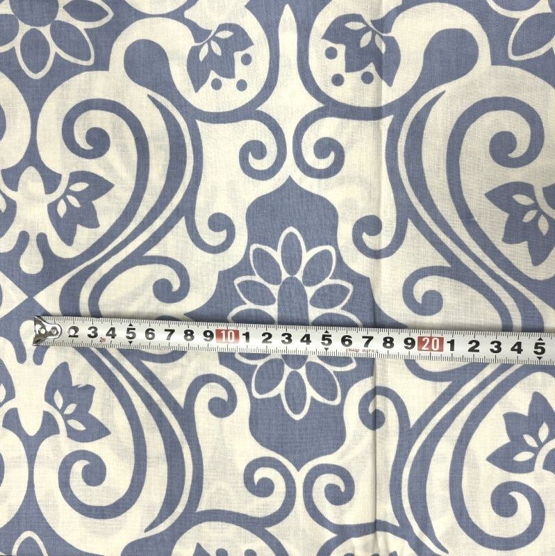 コットン生地 4m オックス 綿 ダマスク オリエンタル プリント 大柄