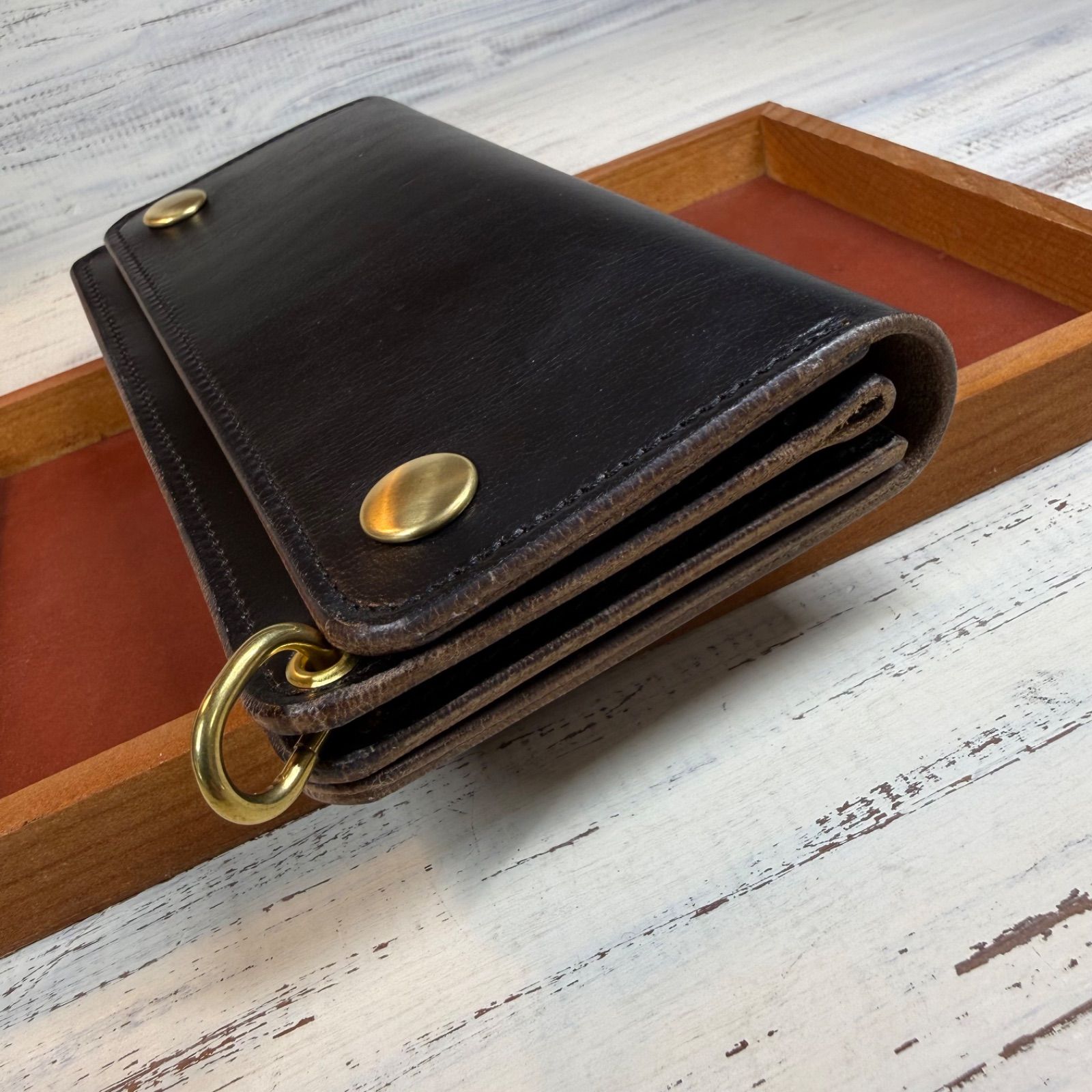 トラッカーウォレット ロング3層】クロムエクセル universal ゴールド