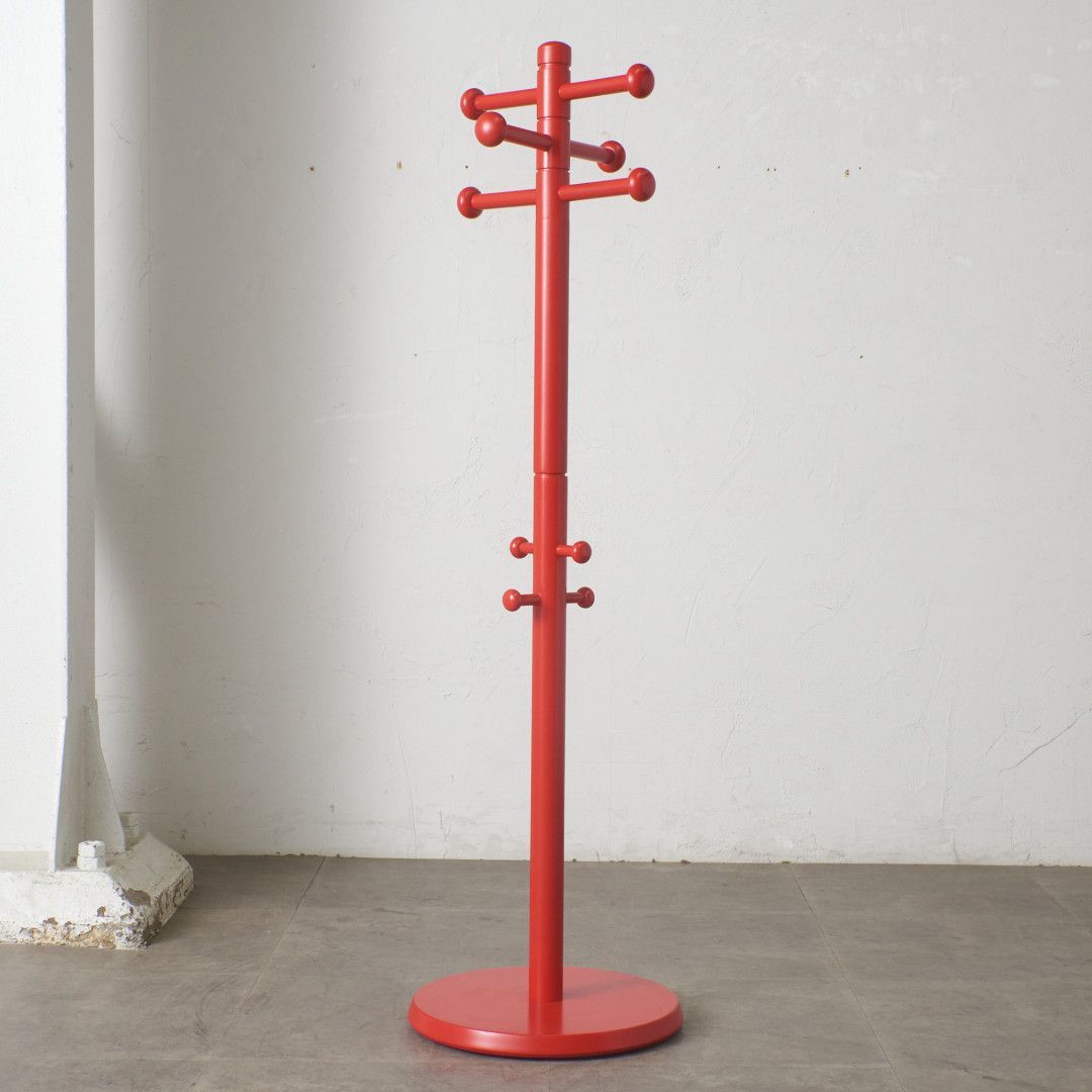 IDC大塚家具 秋田木工 ポールハンガー ビーチ ポールスタンド 帽子掛け