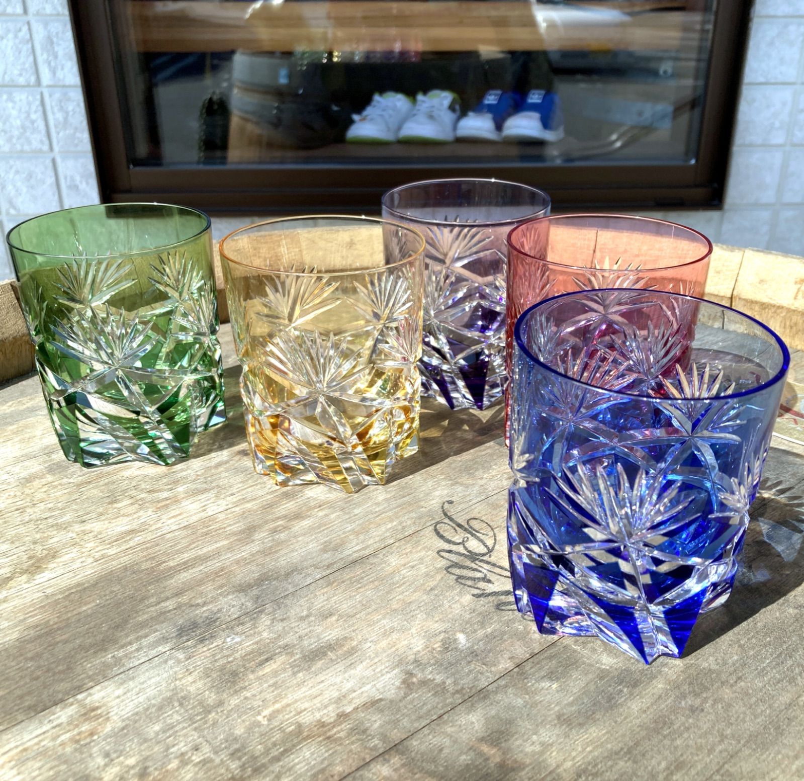 MP166) KAGAMI CRYSTAL カガミクリスタル サンクラール 切子 ロック