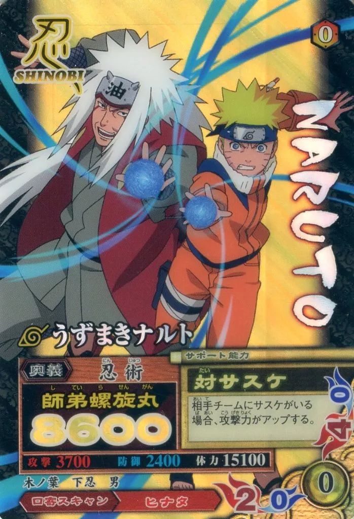 中古】NARUTOデータカードダス NM-140[NR]：うずまきナルト - メルカリ