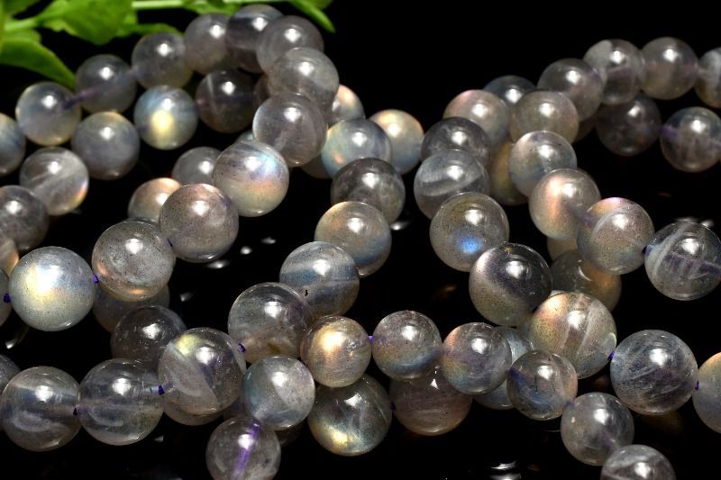 ピンクレインボーシラー ラブラドライト 8.5mm ブレスレット 1個売り