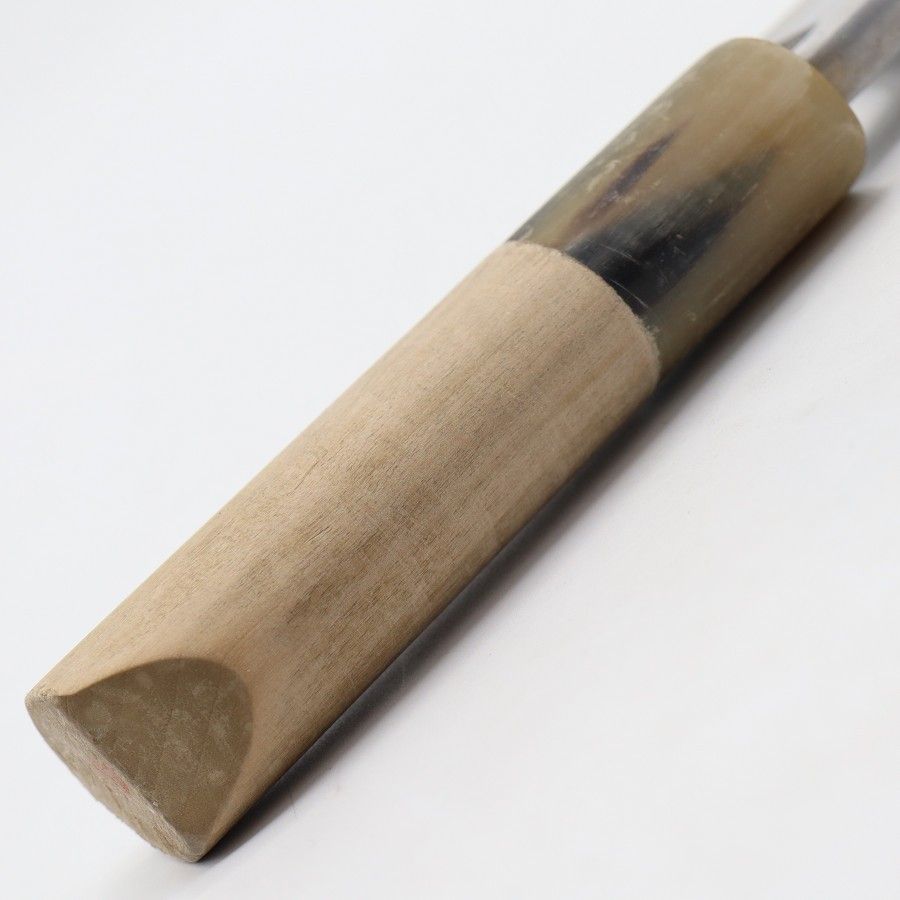 築地正本 秀 鰻裂き包丁 六寸半 小判型柄 鞘付き 刃渡り約195mm 和包丁