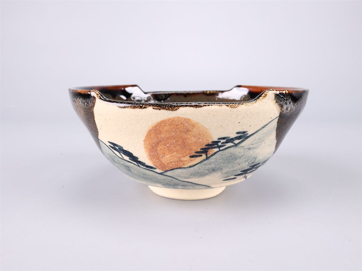 佐藤和子】造 不二窯 織部焼 茶碗／共箱付 美品！CP521 - メルカリ