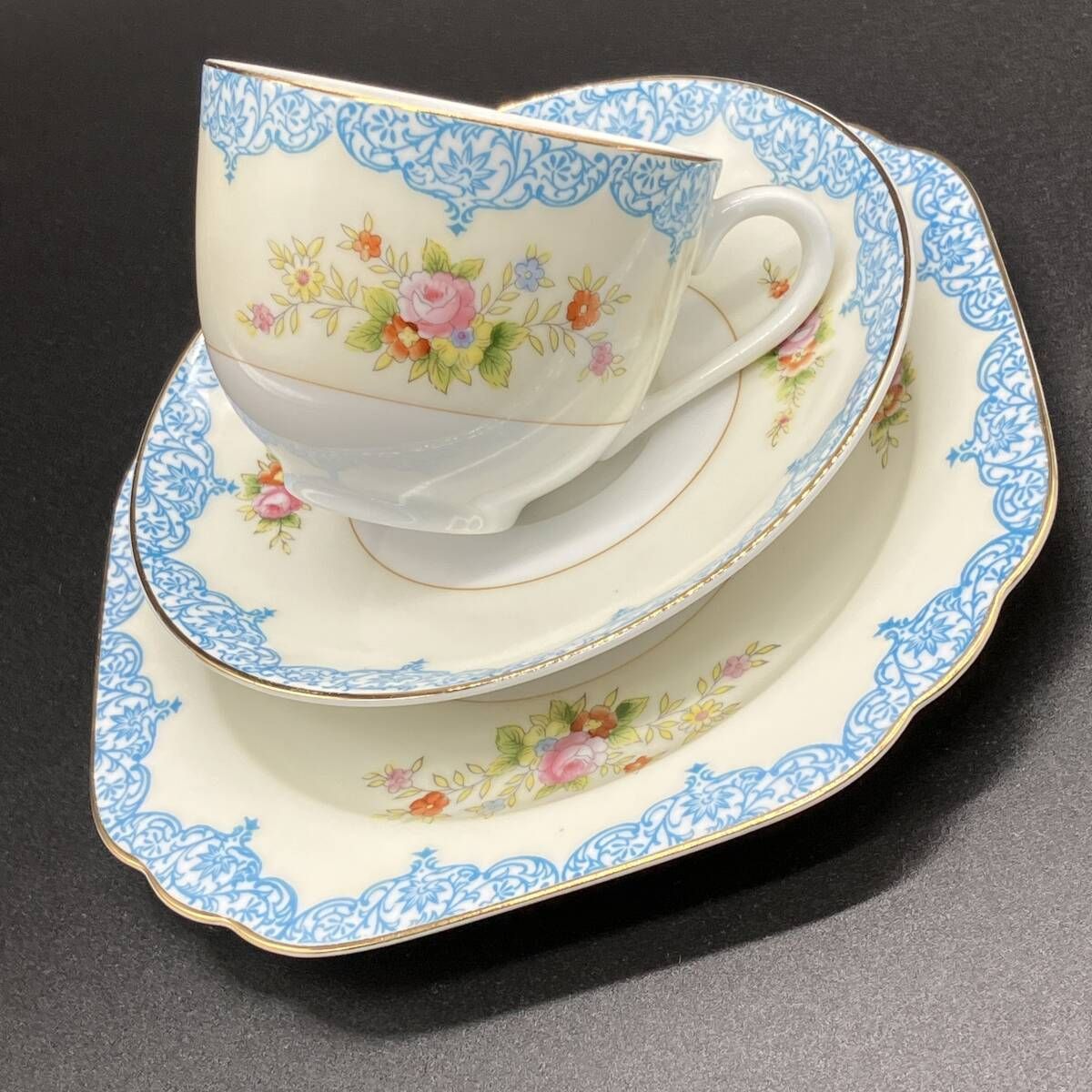 貴重な美品！ オールドノリタケ トリオ カップ & ソーサー / プレート