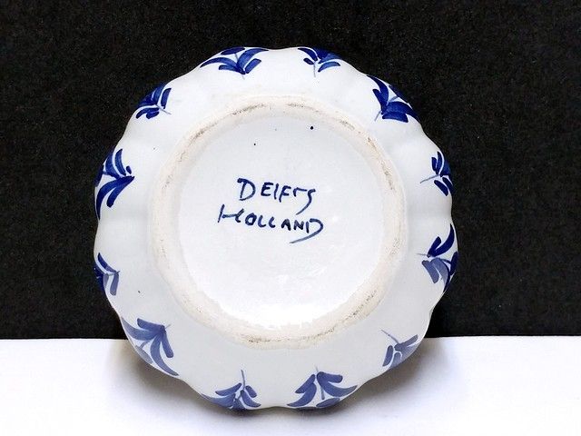 ティーストレーナー 茶漉し+受け皿 風車 デルフトブルー 小物入れ