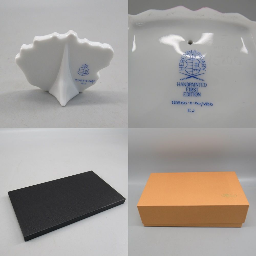 HEREND ヘレンド ヴィクトリア・ブーケ 雛人形 立ち雛 台座・箱付き