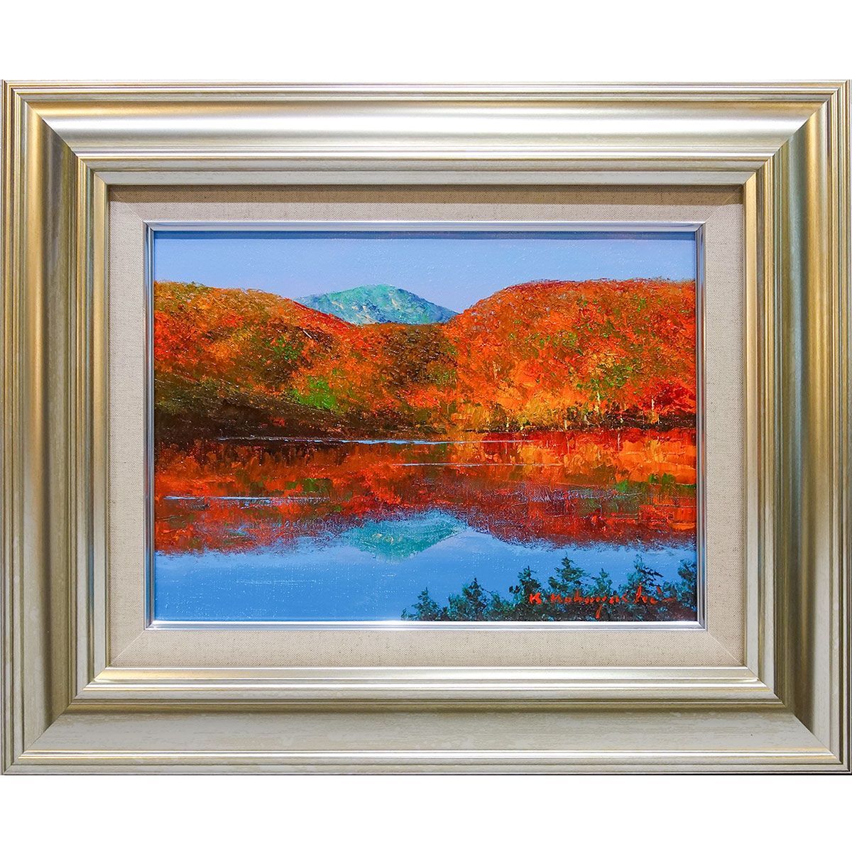 油絵 額付き 水森亜土 M10 【 人物 】手描き 肉筆 【公式通販】