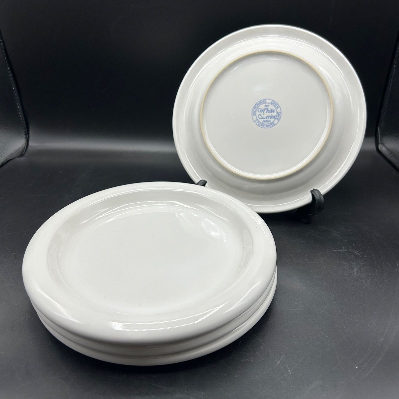 4枚セット オールドノリタケ NT ストーンウェア ホワイトシリーズ 平皿