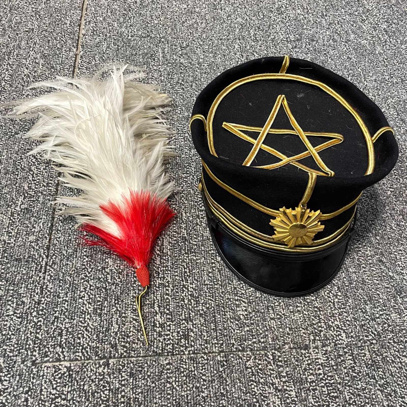 ♭ 希少 大日本帝国陸軍 大礼服 帽子 肩章 飾り帯 トランク 日本軍