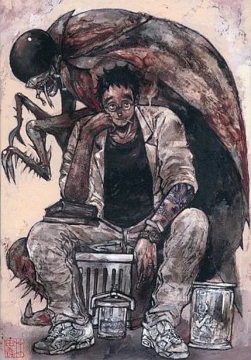 中古】キャンバスボード・キャンバスアート ジョンソン＆カスカベ博士