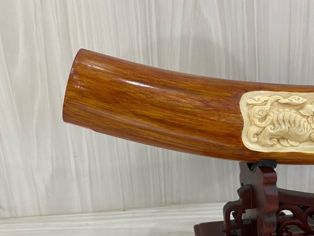 商品名:天然マンモス牙美しい手作り彫刻 万事うまく行く 置物飾り