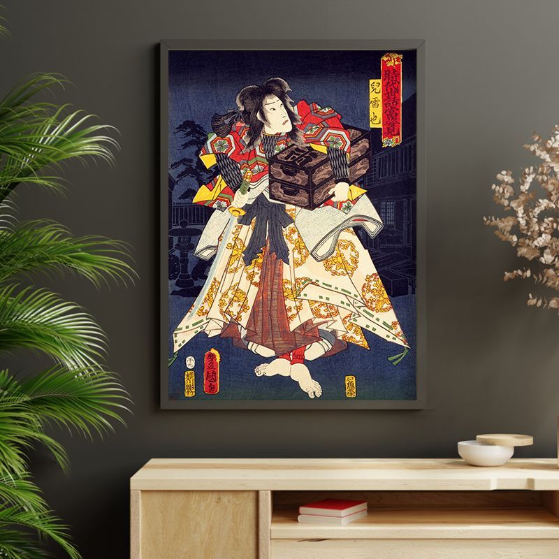 A3サイズ 歌川豊国 ポスター 忍者錦絵 時代世話当姿見 児雷也 アート