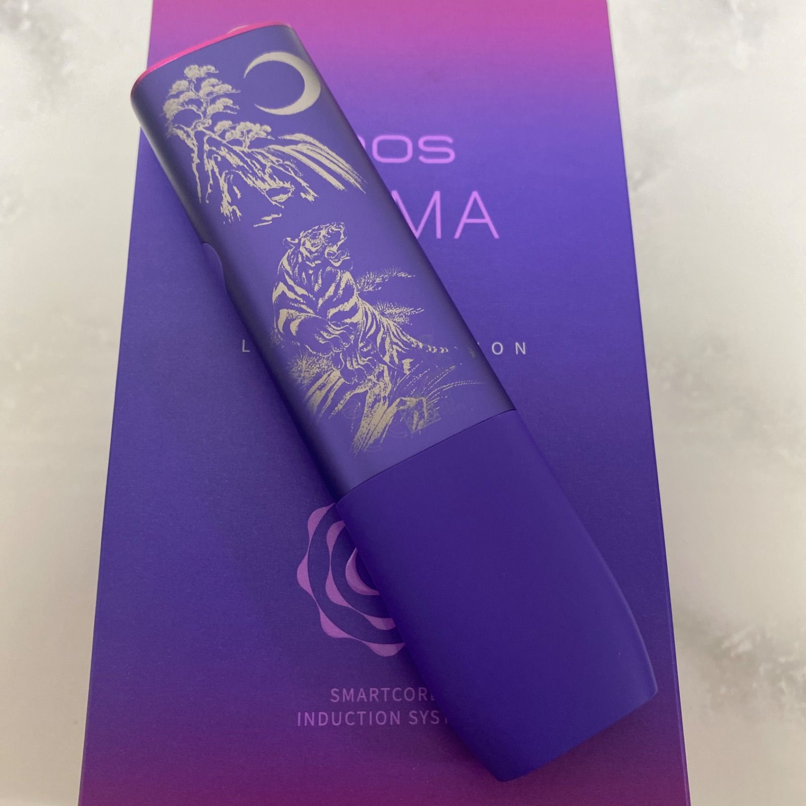 虎 三日月 デザイン レーザー加工 iQOS ILUMA ONE アイコス イルマ