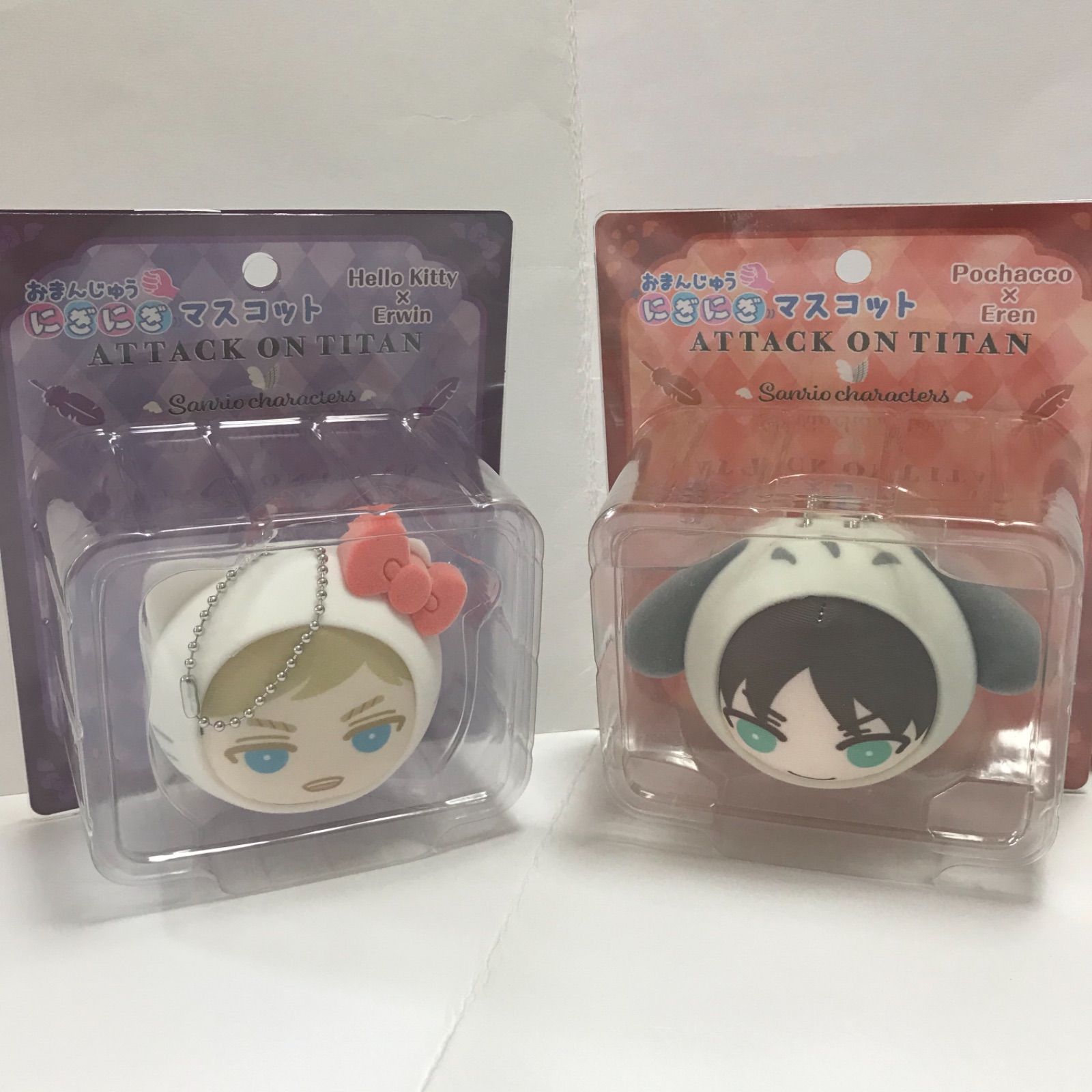 進撃の巨人 x サンリオ おまんじゅうにぎにぎマスコット エレン