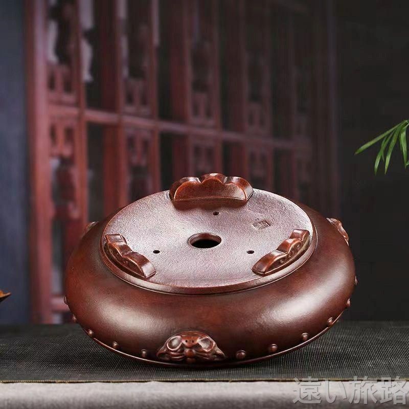 紫砂の鉢 盆栽鉢外縁釘彫鉢◇中国宜興◇ 【公式通販】