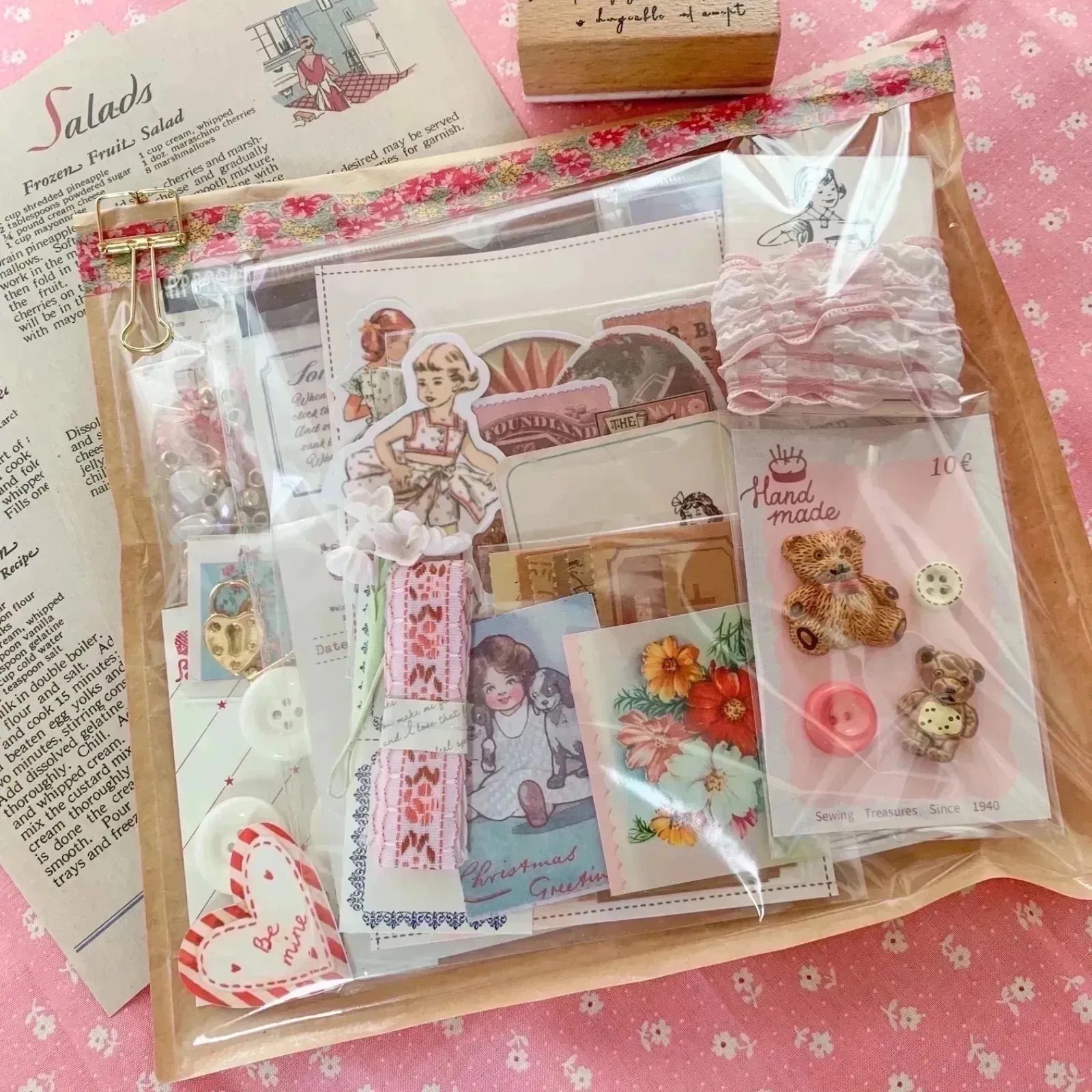 ジャンクジャーナル コラージュ素材 紙モノ おすそ分けパック