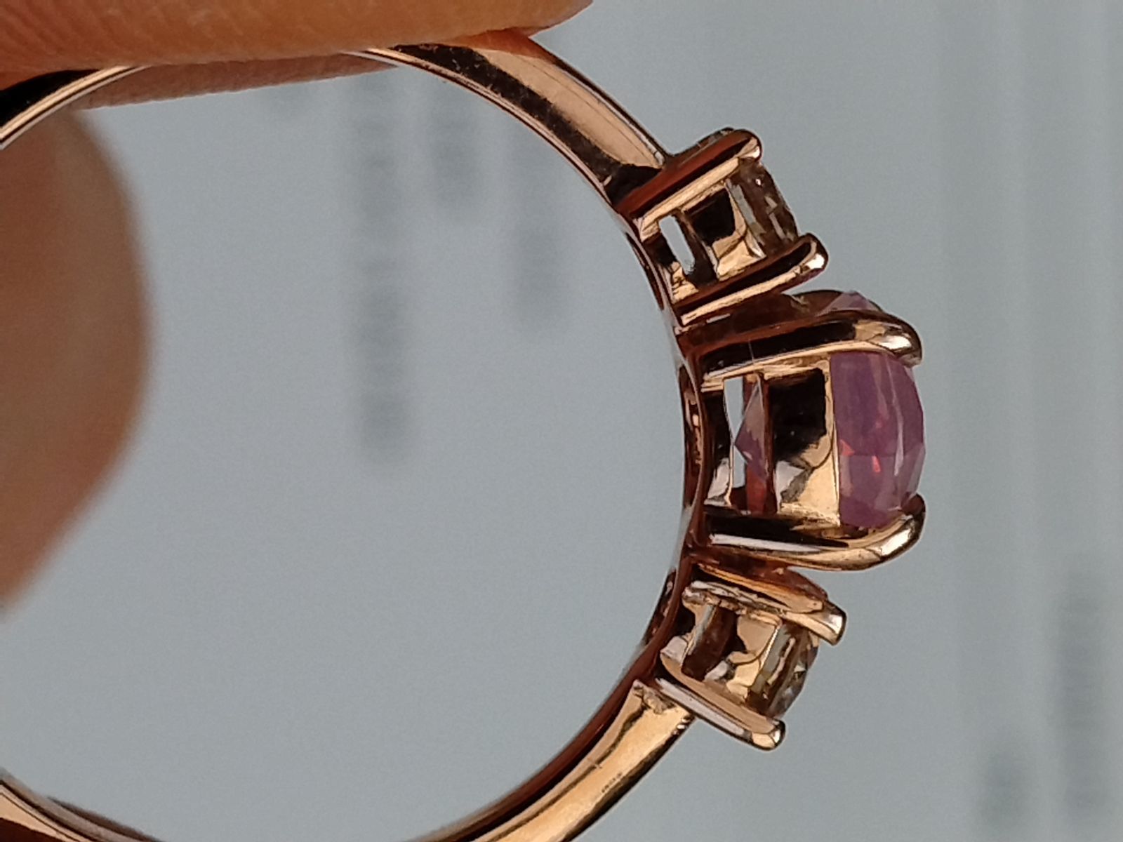 GIA鑑別書付き 天然シルキーパパラチアサファイア ダイアモンド 18K