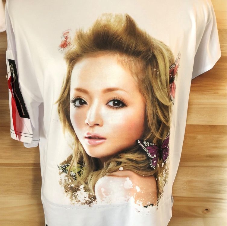 即日発送】浜崎あゆみ 一部トリックダメージ 希少 白黒デザインTシャツ