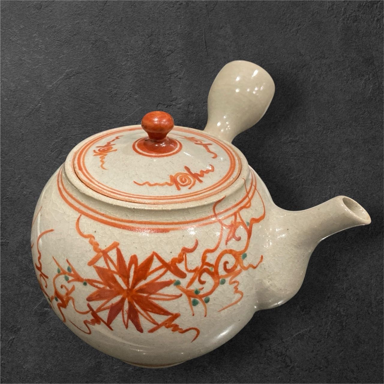 萬古焼 太仙窯 山本太仙 赤絵急須 赤絵 茶道具 茶器 工芸 古美術 骨董