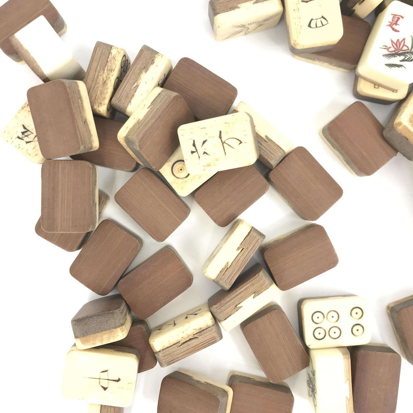 アンティーク 麻雀牌 木箱 昭和レトロ インテリア 駒未確認商品 木製