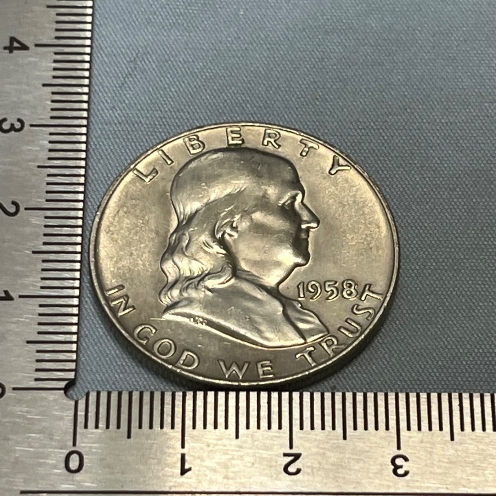 銀貨】1958年 アメリカ フランクリン・ハーフダラー 50セント銀貨 280