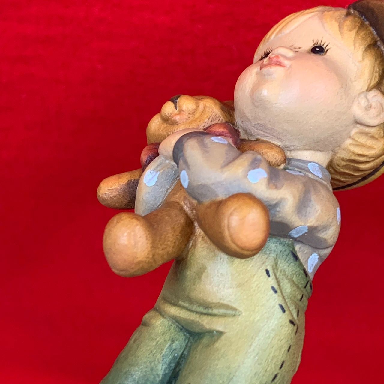 アンリ人形 木彫り サラケイ Bearly Ready 12cm Anri イタリア 置物 J1