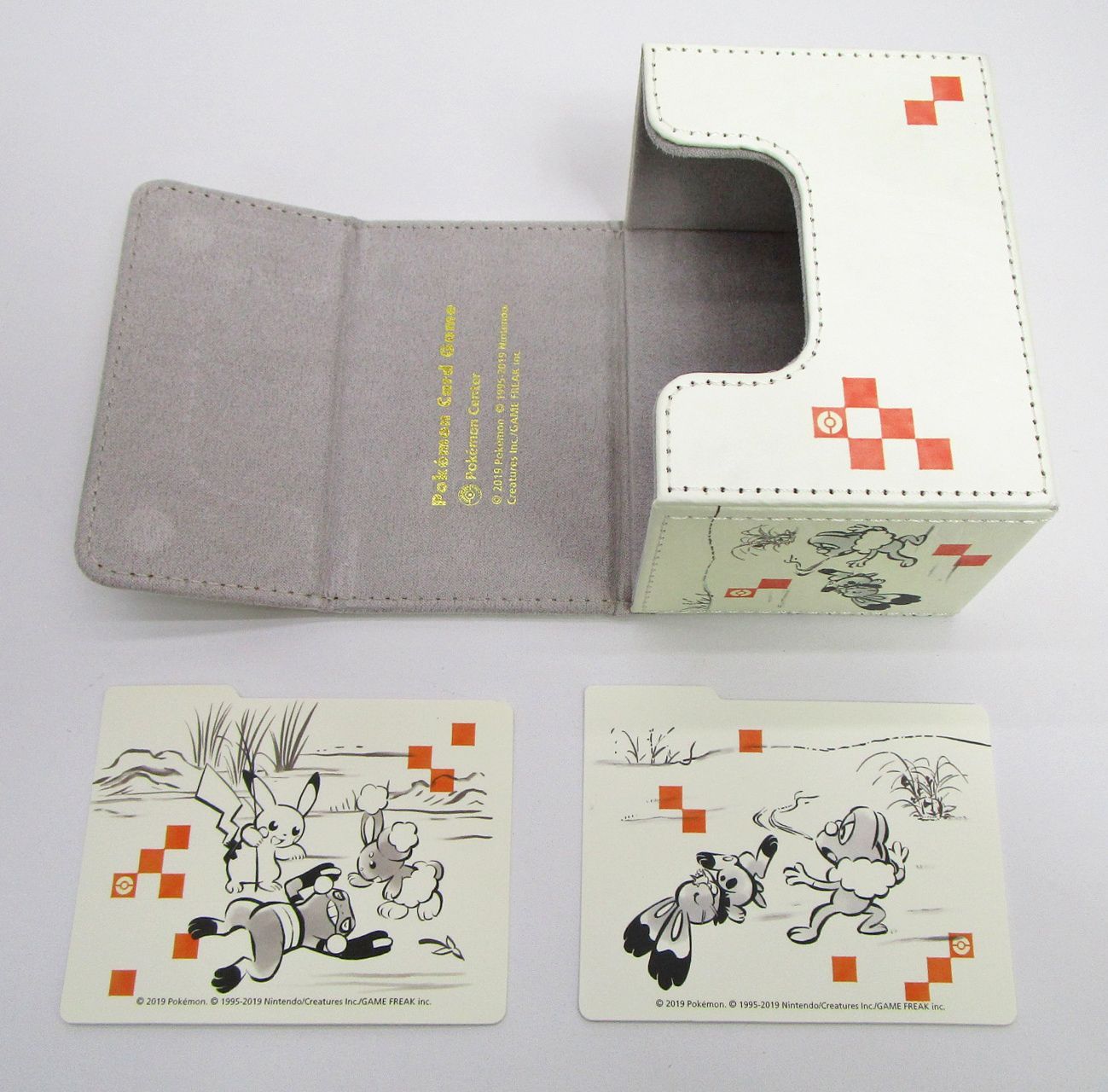 ポケモンカード ぽけもん戯画 プレイマット フリップデッキケース