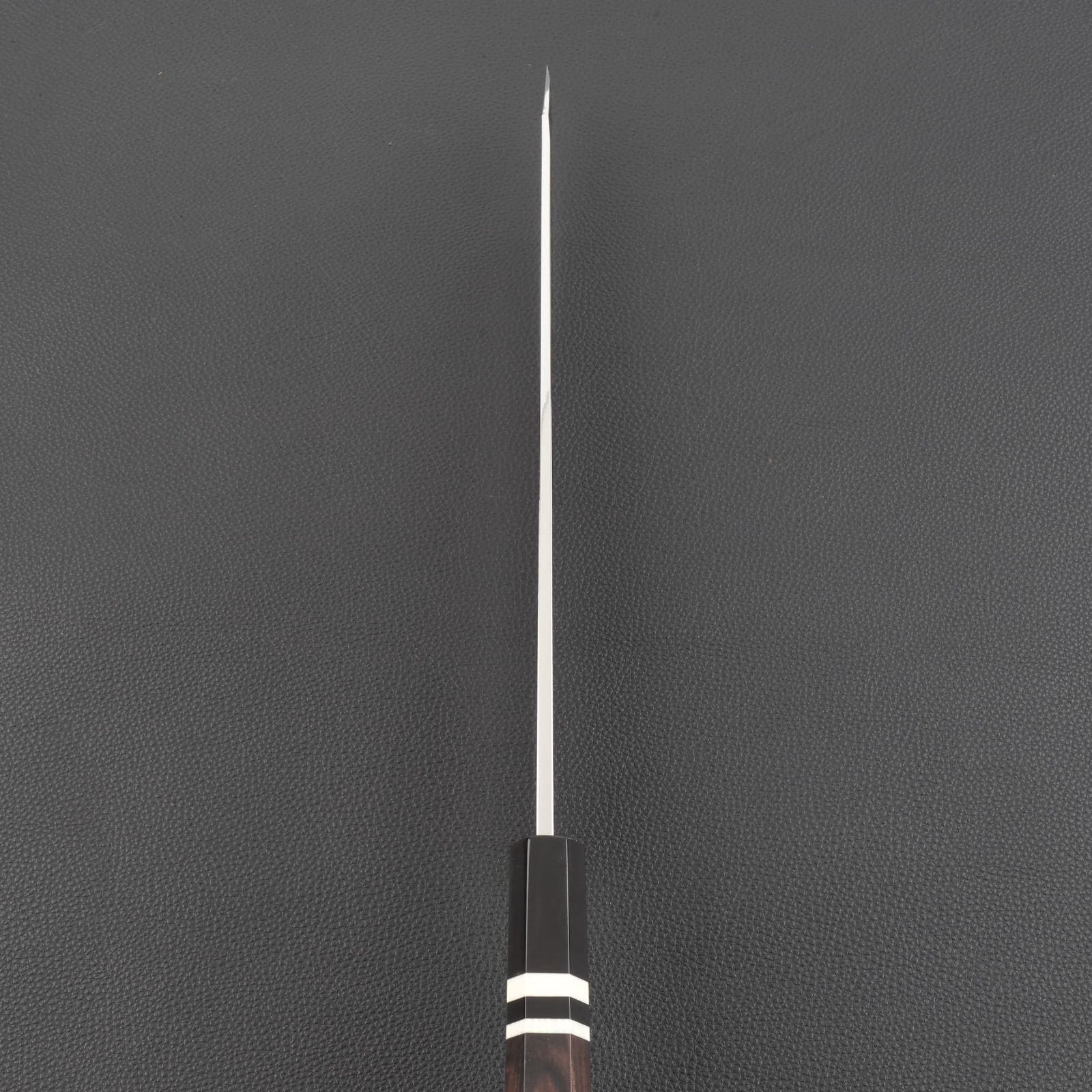 勘所型牛刀 9寸（刃渡り270mm）片刃 通常鏡面仕上げ 本刃付け 八角柄