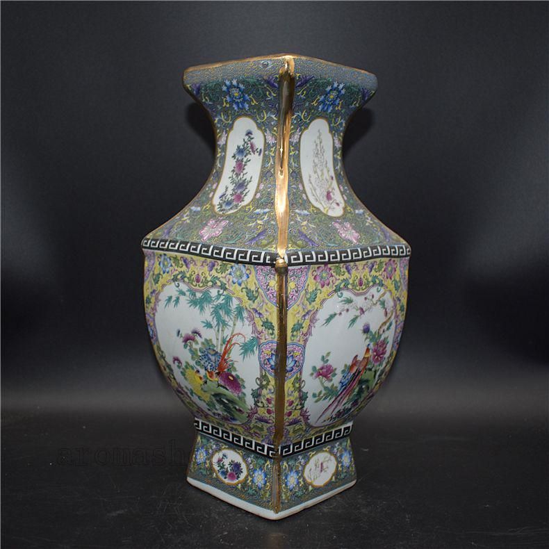 パステル九桃将軍缶 貯蔵物缶 景徳鎮 陶磁器装飾品 現代工芸品 美術品