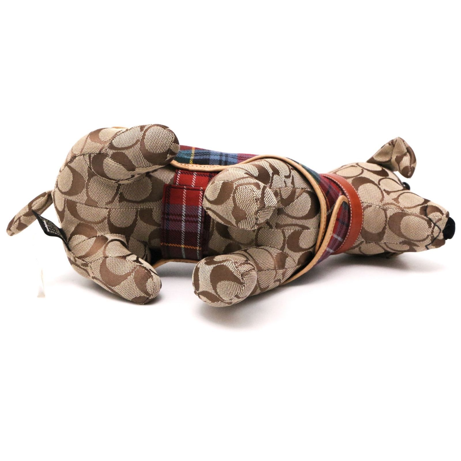 コーチ ドッグ ぬいぐるみ 犬 置物 インテリア ベスト付き タグ付き