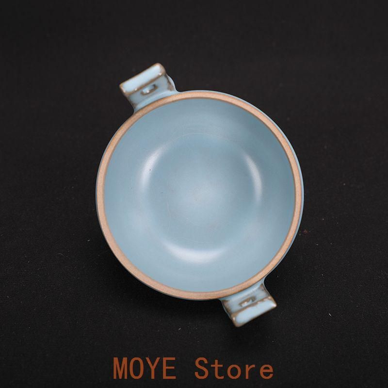 宋汝窯天青色三鳳鳥香炉 景徳鎮 陶磁器 装飾品 現代工芸品 美術品 置物