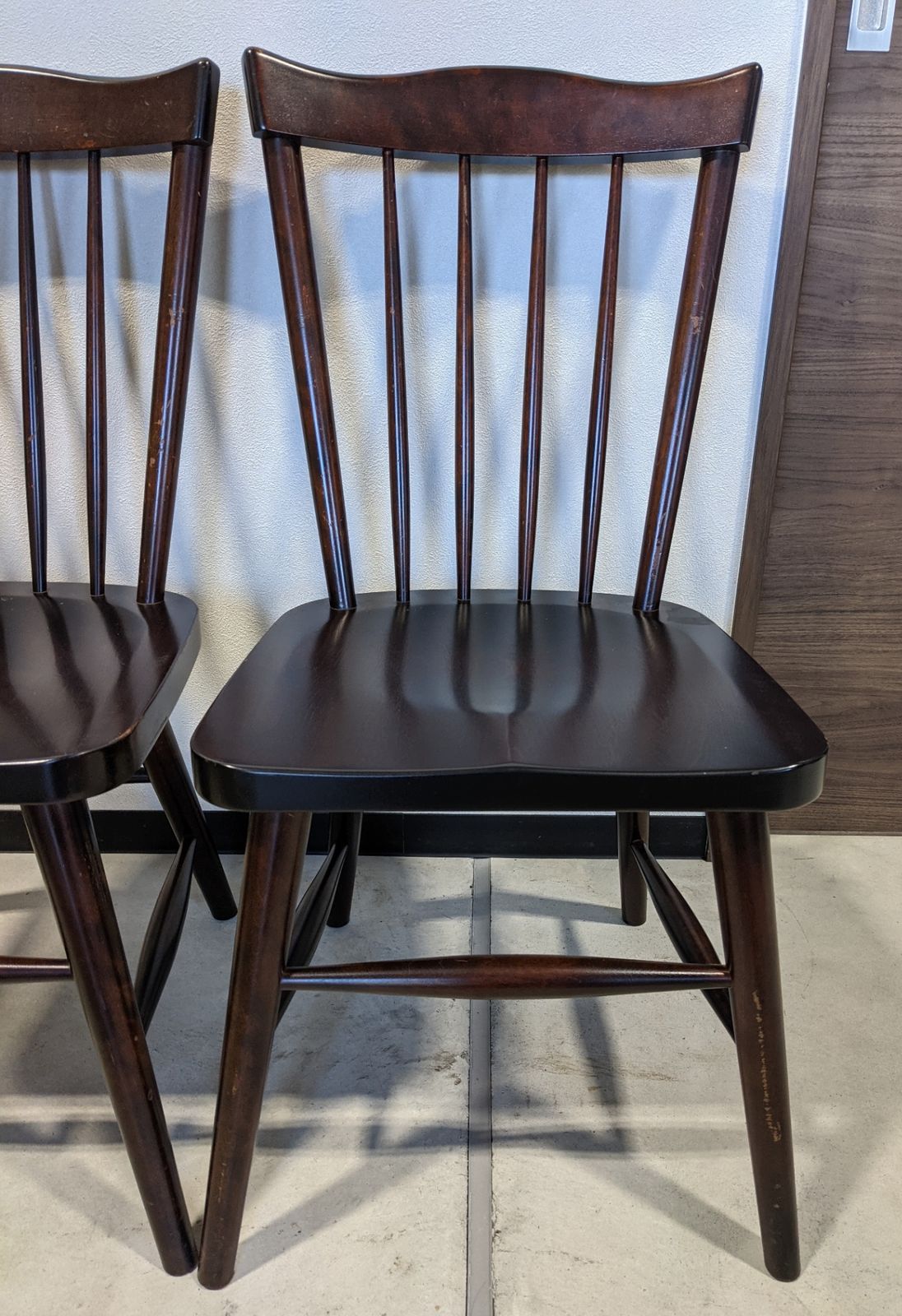 北海道民芸家具☆ ダイニングチェア ウィンザーチェア 2脚セット