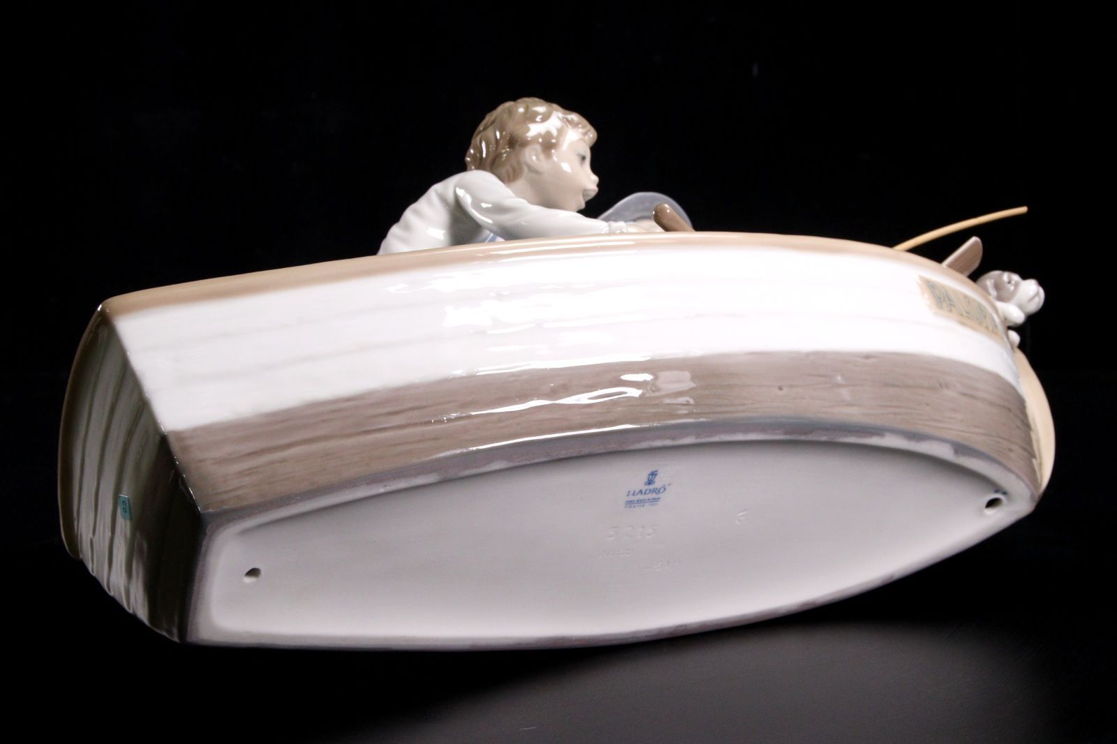 LLADRO リヤドロ 「おじいちゃんと魚釣り」 39cm アンティーク 楾 F942