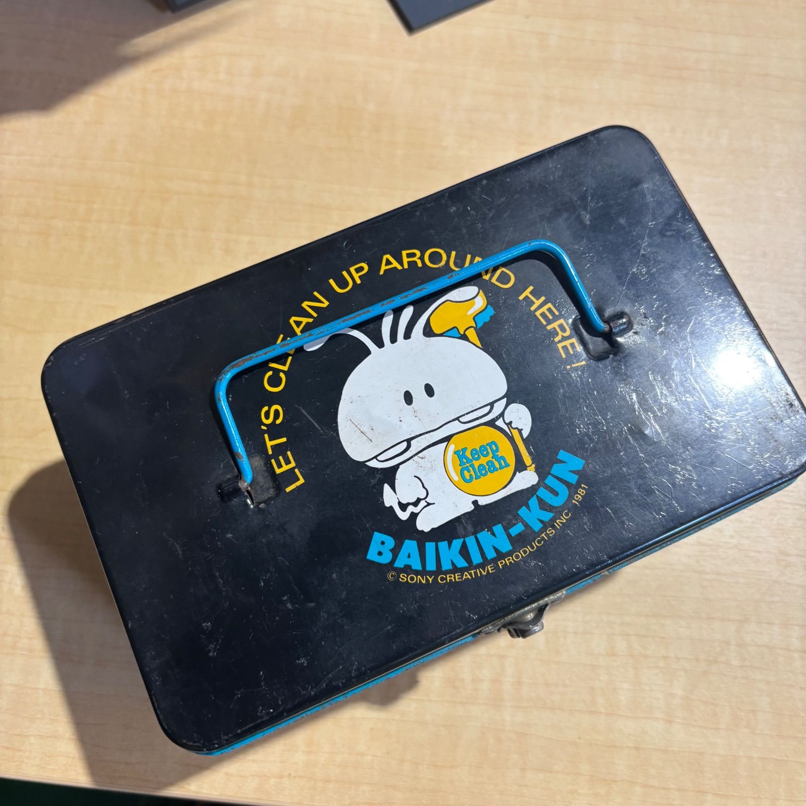 昭和レトロ】 バイキンくん 缶ケース バイキンクン BAIKIN-KUN