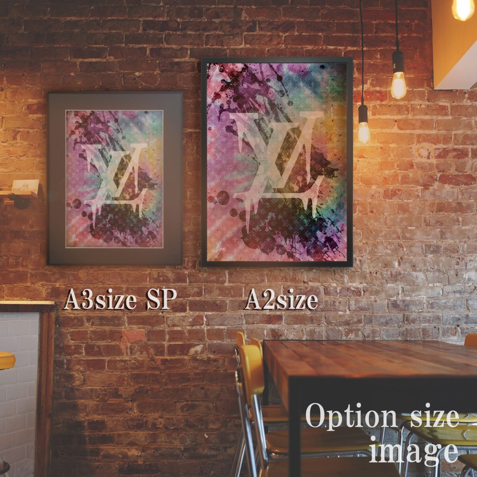 LOUISVUITTON type☆A4額装済オマージュアートインテリアポスター.#220