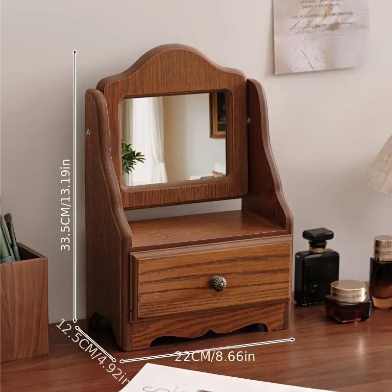 化粧品収納 ミニドレッサー 姫鏡台 ドレッサー 卓上 ミラー 引き出し