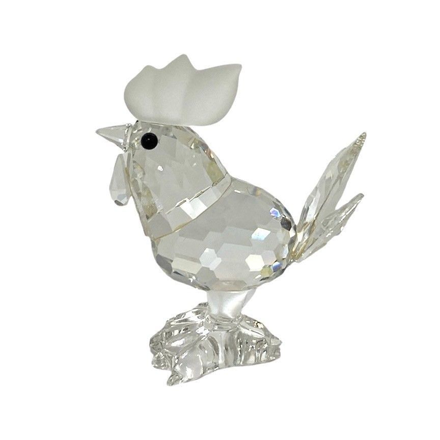 SWAROVSKI】ニワトリ/鶏/にわとり 旧刻印 クリスタル ガラス 置物