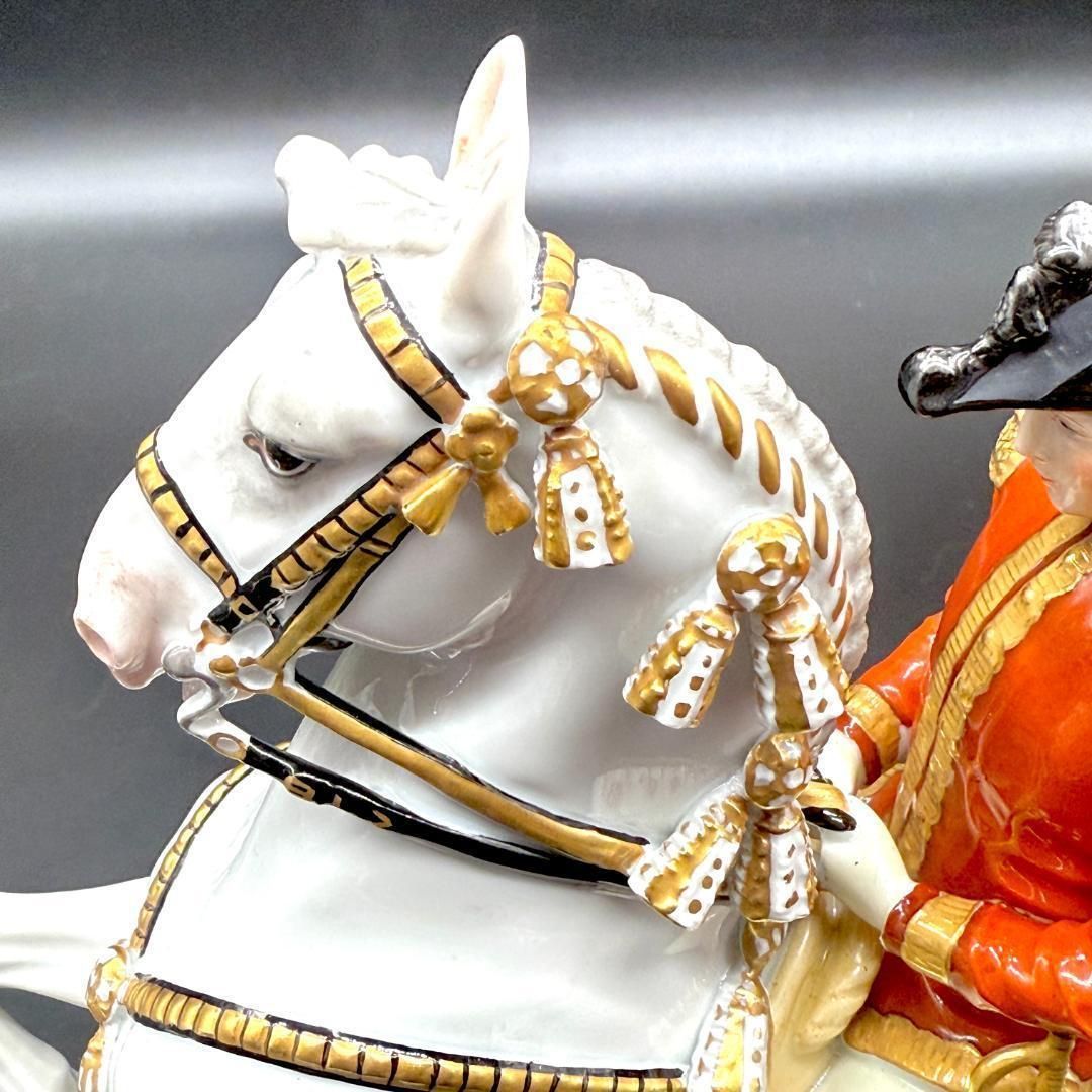 美品 アウガルテン フィギュリン スペイン乗馬学校 馬 クールベット