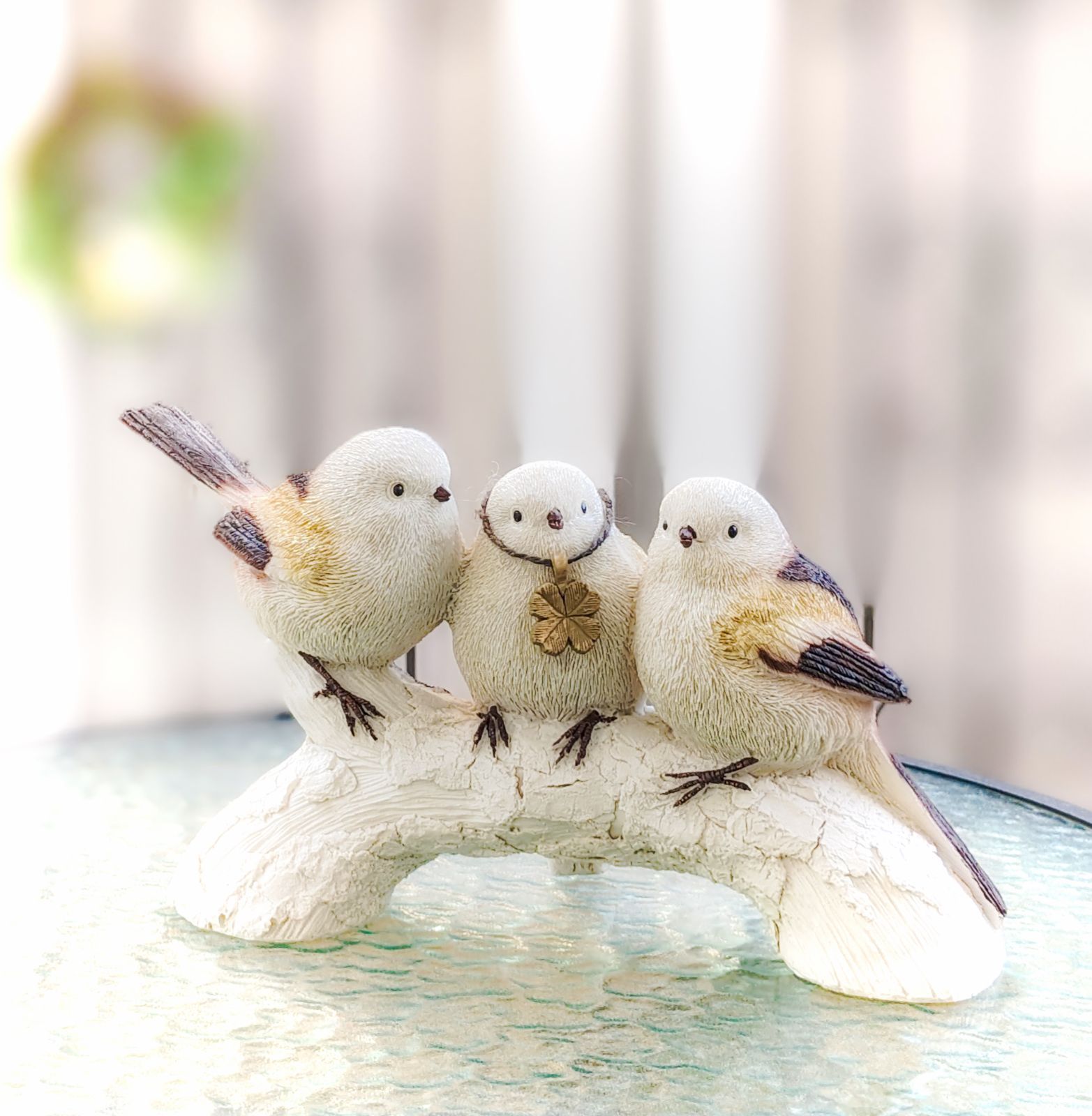 雪の妖精♡シマエナガ ガーデニング オブジェ 雑貨 バード ガーデン