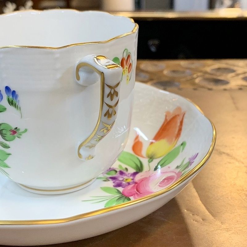 アウガルテンウィーンスキャタードグレープリーブス葡萄葉ケーキプレート