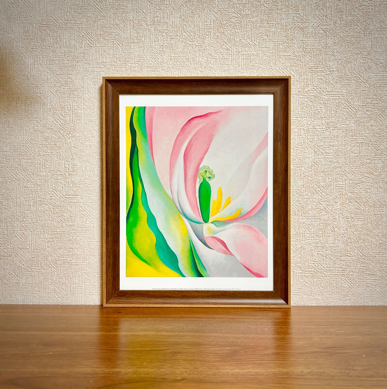 新品☆額縁付アートポスター☆ジョージア・オキーフ☆O'Keeffe☆Pink