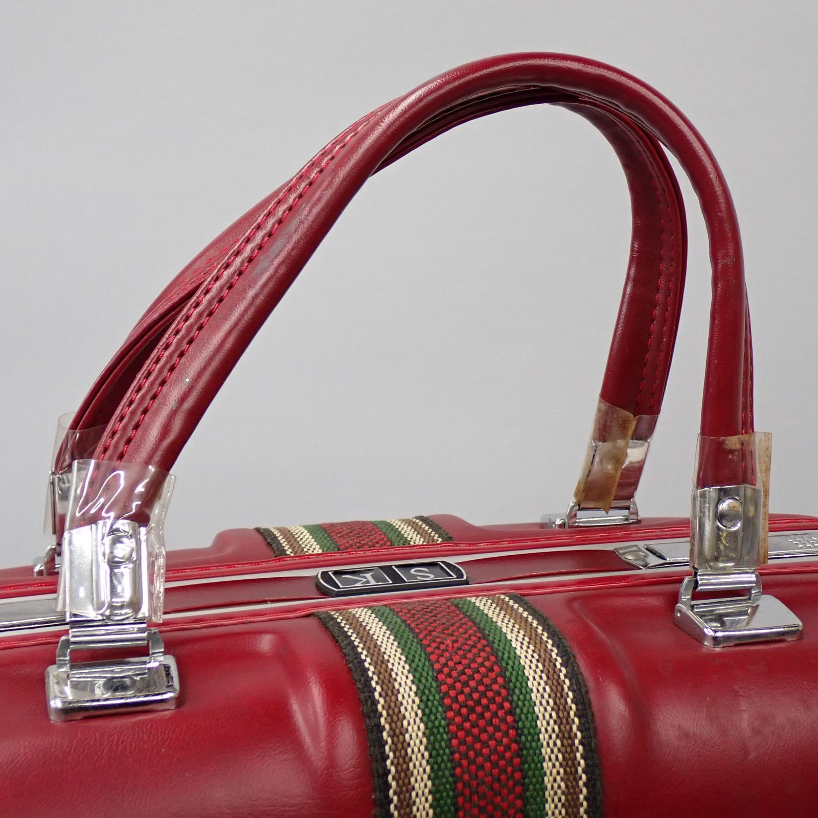 SUNCO サンコー スーツケース 旅行かばん 赤 レッド 昭和レトロ