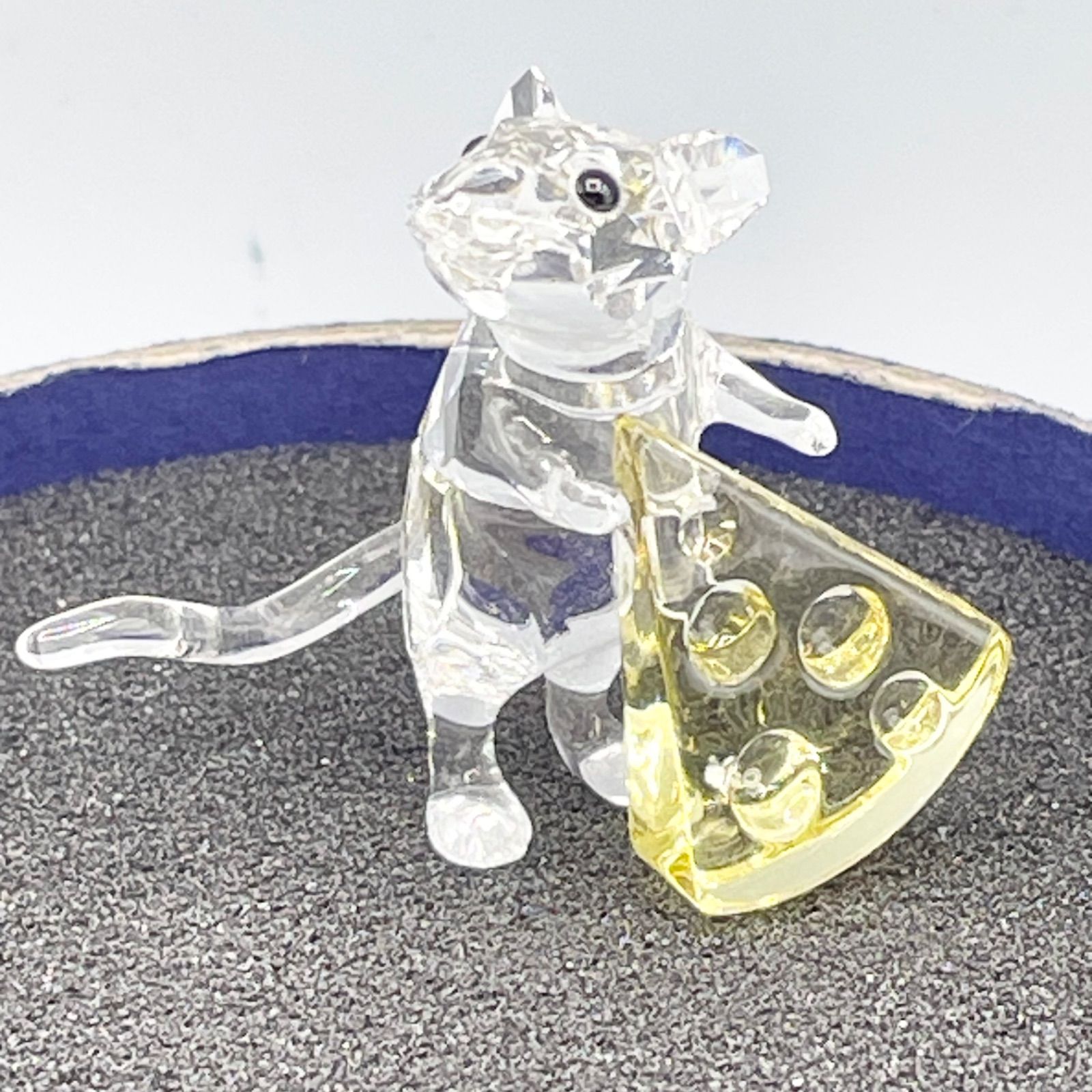 SWAROVSKI スワロフスキー クリスタル ネズミ チーズ付き 専用箱付き