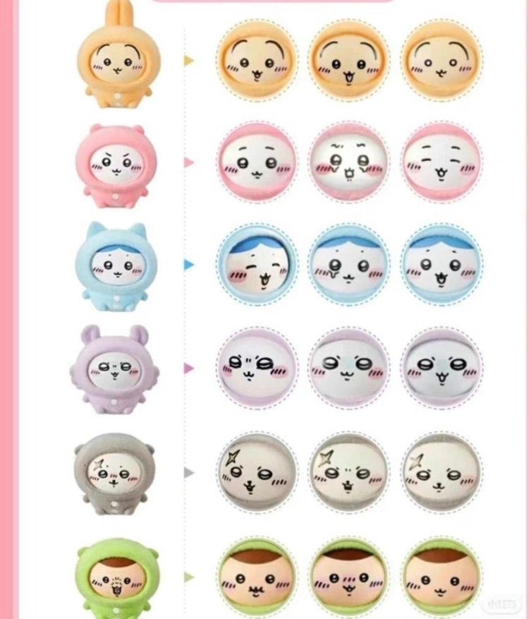 海外限定 6種セット1BOX ちいかわ パジャマパーティーズ フェイス