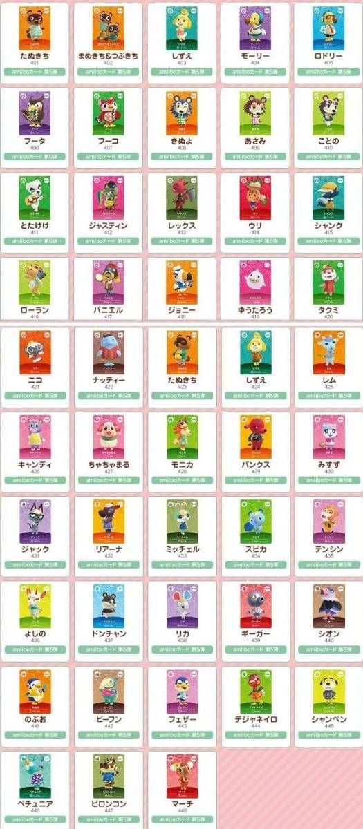 5弾 48枚 あつまれどうぶつの森 amiiboカード フルコンプリートセット