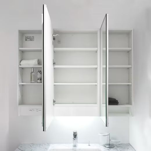 サンワカンパニー（ミラタップ）】ステムズミラーボックスLED W1200